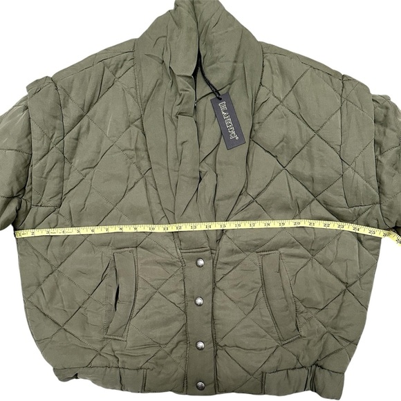 Blank NYC Green Quilted Jacket Drop Shoulder - Looking at You - Oversized XS-NWT - Picture 6 of 8